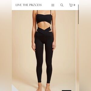 Love the Process orion legging and bra Green and Tan NWOT
